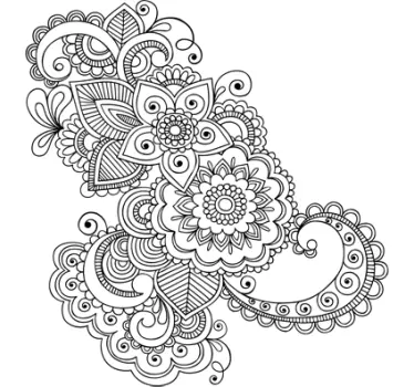 Sticker decorativo ornamento floreale - TenStickers