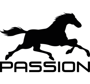 Adesivo con cavallo e scritta "passion" - TenStickers