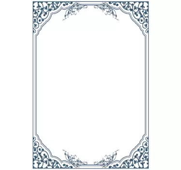 Adesivo lavagna cancellabile cornice classica - TenStickers