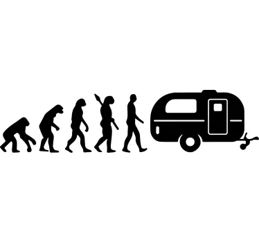 Adesivo camper evoluzione uomo - TenStickers
