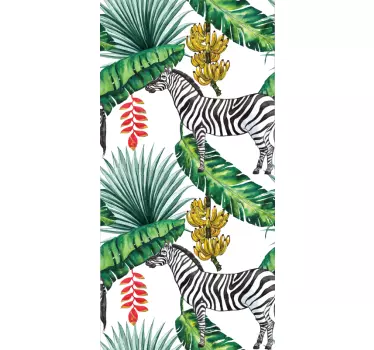Adesivo Samsung scena tropicale di zebra - TenStickers