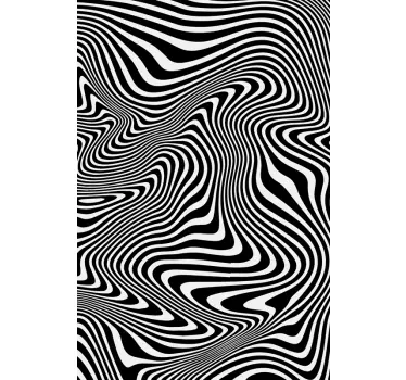 Adesivo Huawei ondulato bianco e nero - TenStickers