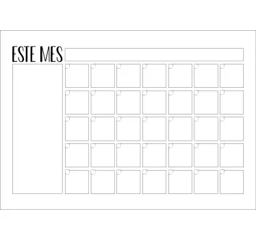 Lavagna adesiva bianca lavagna per organizzatore mensile - TenStickers