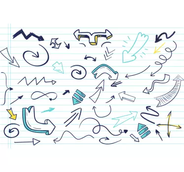 Adesivo per laptop motivi di linee astratte - TenStickers