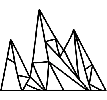 Adesivo geometrico vette montane astratte - TenStickers