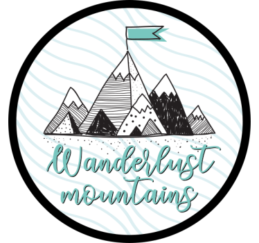Adesivo per auto picchi montani di wanderlust - TenStickers