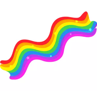 Adesivo geometrico motivo curvo vibrante - TenStickers