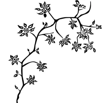 Sticker decorativo ramo fiorito - TenStickers