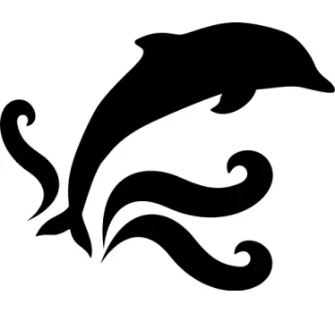 Adesivo per box doccia Delfino che salta - TenStickers