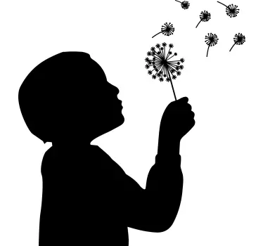 Adesivo fiore Dente di leone e persona silhouette - TenStickers