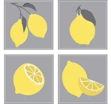 Adesivo per piastrella Limone tropicale - TenStickers