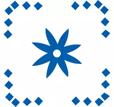 Adesivo per piastrelle motivo botanico ornamentale - TenStickers