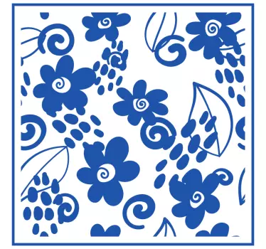 Adesivo per piastrelle motivo botanico chic - TenStickers
