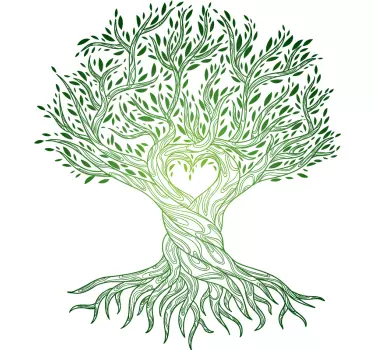 Sticker albero Centro del cuore dell'albero della vita - TenStickers