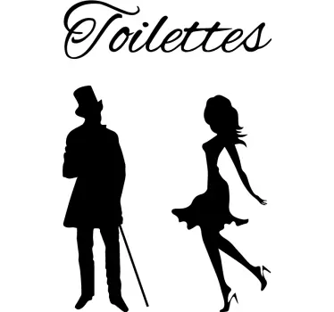 Adesivo per box doccia Wc sagome uomo e donna - TenStickers