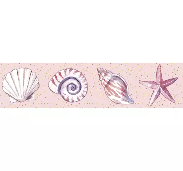 Greca adesiva per pareti Confine di vita di mare - TenStickers