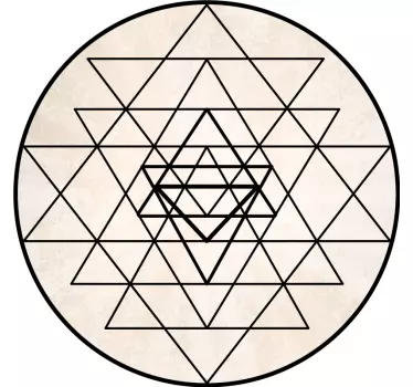 Adesivo geometrico motivo triangolare complesso - TenStickers