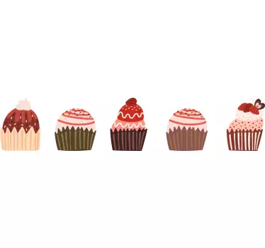 Greca adesiva dolci cupcake - TenStickers