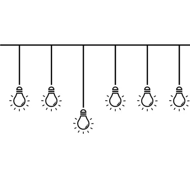 Adesivo per vetrine installazioni di illuminazione sospesa - TenStickers