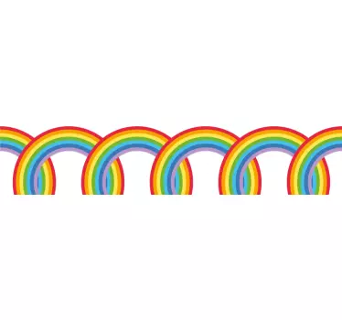 Greca adesiva archi arcobaleno colorati - TenStickers