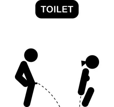 Sticker decorativo toilette - TenStickers
