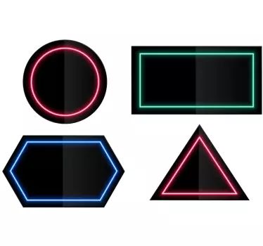 Adesivo geometrico accenti a forma di neon - TenStickers