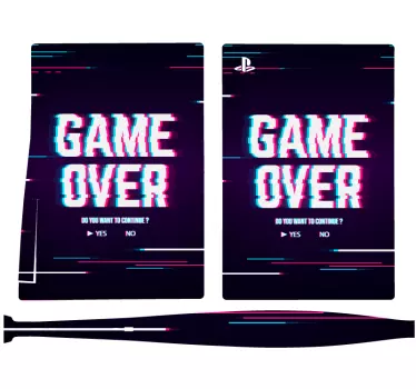 Adesivo ps4 messaggio di game over - TenStickers