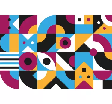 Adesivo geometrico elementi astratti vivaci - TenStickers