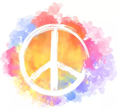 Adesivo decorativo splash simbolo della pace - TenStickers