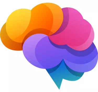 Adesivo geometrico nuvola astratta colorata - TenStickers