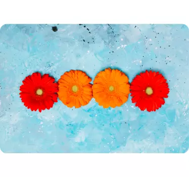 Adesivo per laptop composizione floreale colorata - TenStickers