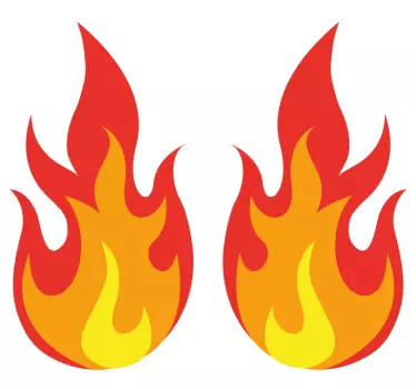 Adesivo per auto coppia grafica fiamma - TenStickers