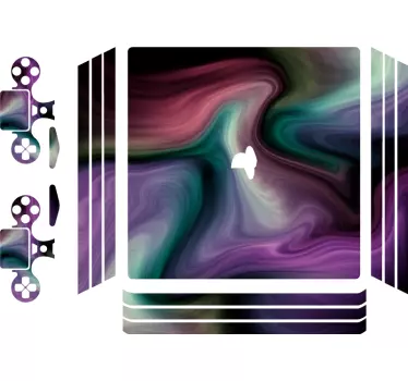 Adesivo Ps4 motivi colorati vorticosi - TenStickers