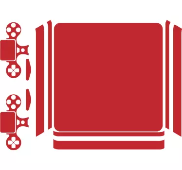 Adesivo ps4 console rossa vibrante - TenStickers