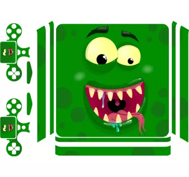 Adesivo ps4 tema mostro verde - TenStickers