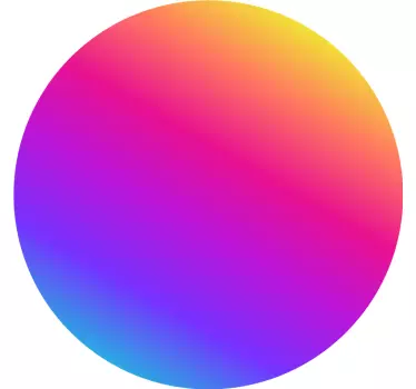 Adesivo geometrico cerchio a gradiente colorato - TenStickers