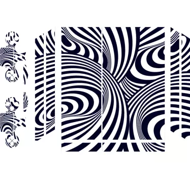 Adesivo ps4 motivo a spirale - TenStickers