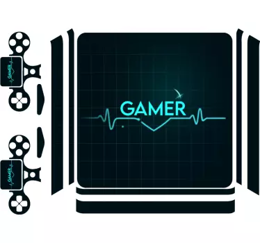 Adesivo ps4 battere del cuore gamer - TenStickers