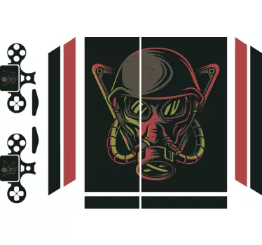 Adesivo ps4 decalcomania maschera gas - TenStickers