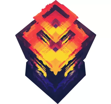 Adesivo geometrico forma astratta dinamica - TenStickers