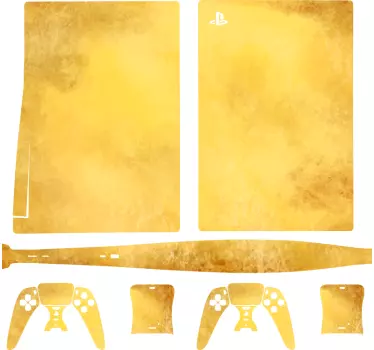 Adesivo ps5 copertura texture gialla - TenStickers
