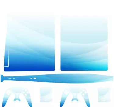 Adesivo ps5 cover blu gradiente - TenStickers