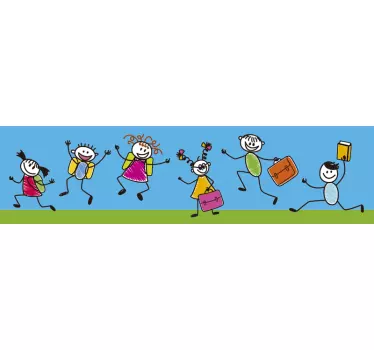 Adesivo bambini rientro a scuola - TenStickers