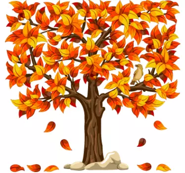 Sticker decorativo foglie autunnali - TenStickers