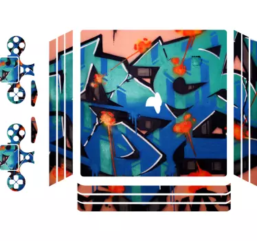 Adesivo ps4 motivo graffiti vivace - TenStickers