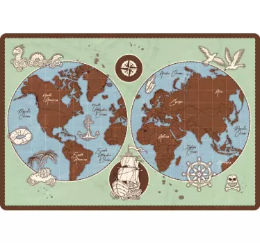 Adesivo per laptop mappa del mondo - TenStickers