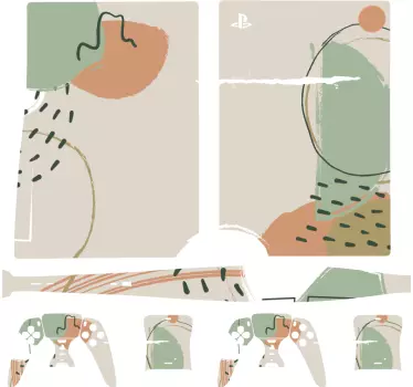 Adesivo ps5 forme geometriche concettuali - TenStickers
