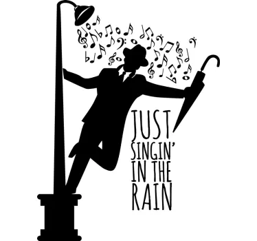 Adesivo box doccia singing in the rain - TenStickers