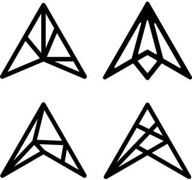 Adesivo geometrico motivi triangolari astratti - TenStickers