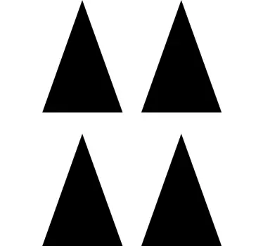 Adesivo geometrico design a motivi triangolari - TenStickers